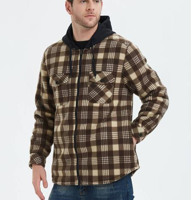 men's sherpa shirt jacket