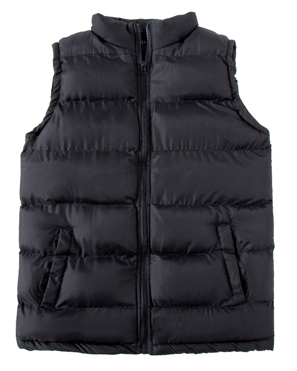 Man Casual Down Vest Stand Collar Puffer Coats Sleeveless Winter Jacket Quilted with Pockets