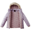 Girls Winter Jacket Full Zip Warm Faux Fur Hooded Quilted Puffer Coat