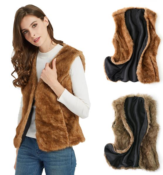 WOMEN'S faux fur vest